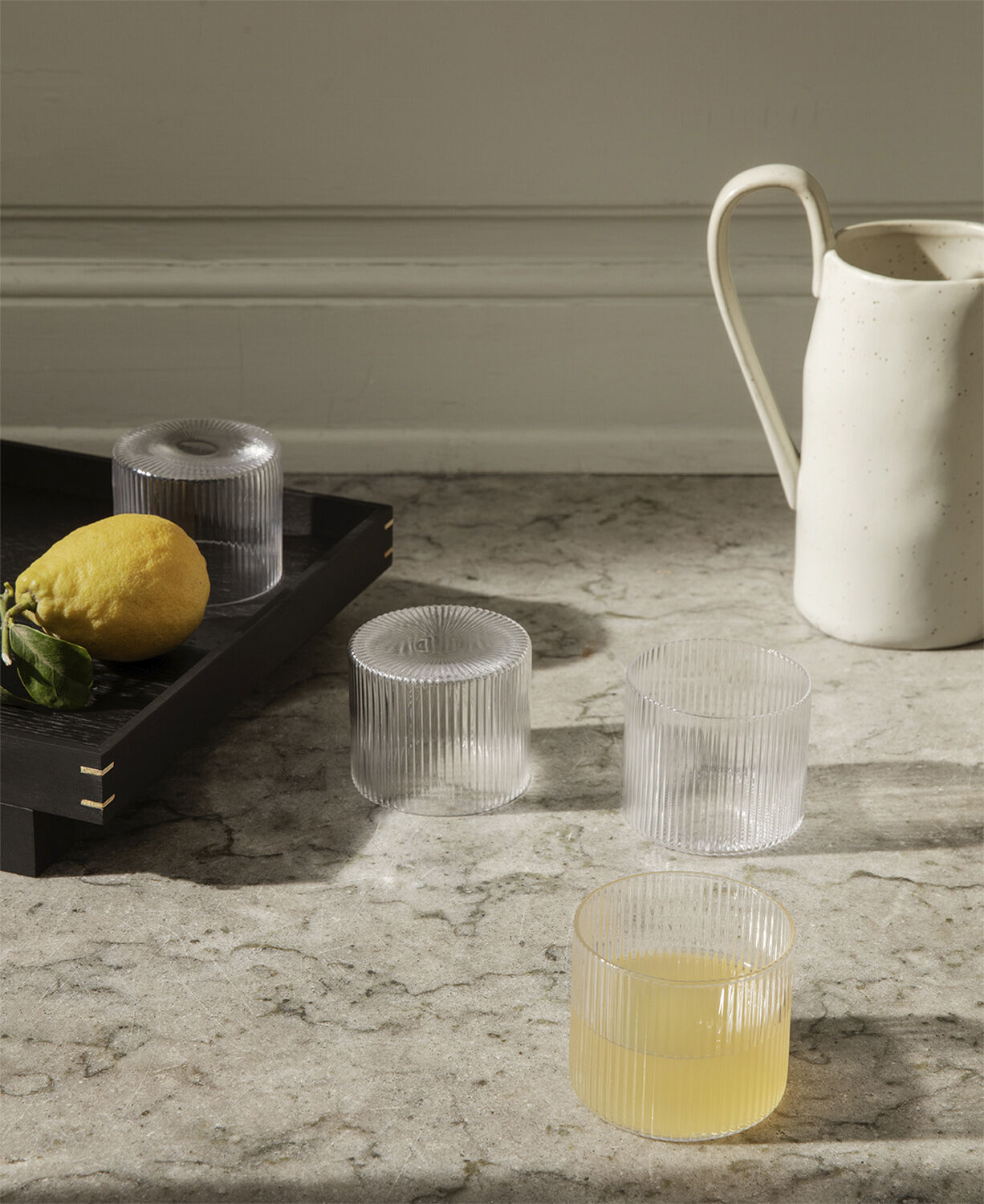 Ripple Low Glasses - Set of 4 - Clear