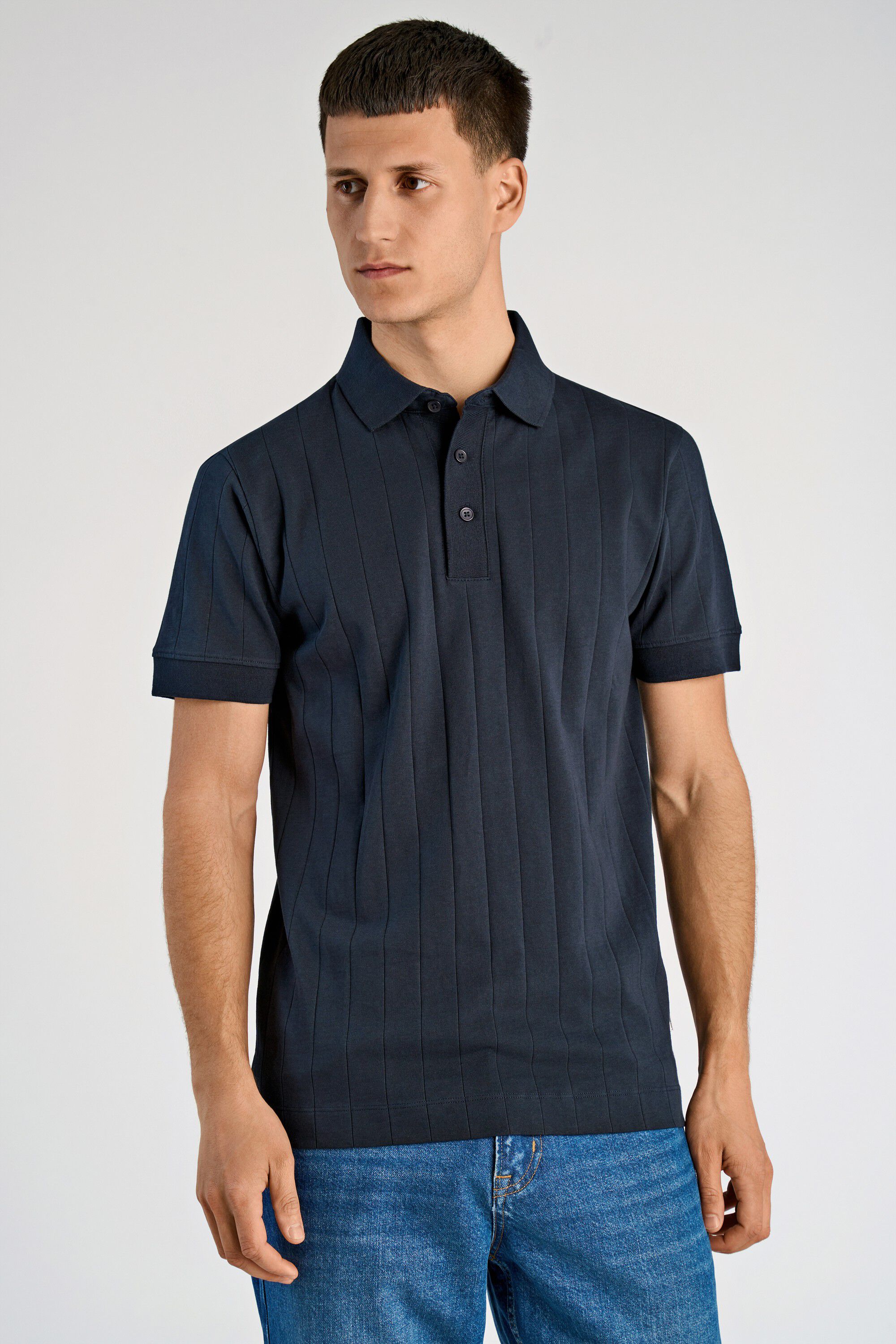 Needle drop polo S/S