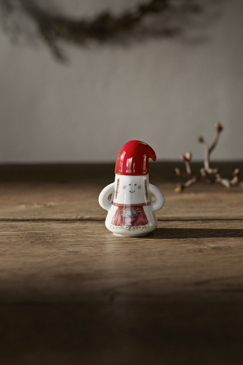 Hammersh&oslash;i Christmas Nissemor &Oslash;6 cm hvid m. deko