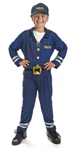 Politiuniform Bukser. skjorte, belte og caps