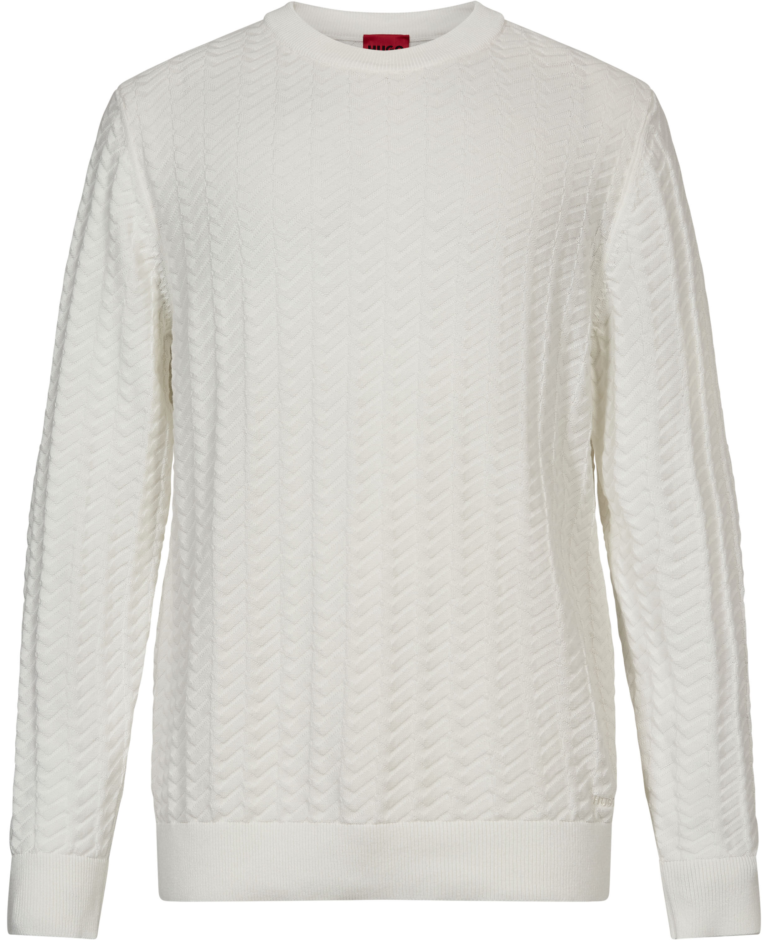 Jacquard-structure sweater in cotton