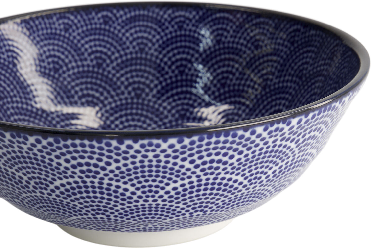 Nippon Bl&aring; ramen sk&aring;l 21x7,8cm 1000ml Prikker