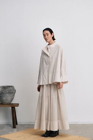 Poplin full layered skirt - Dema