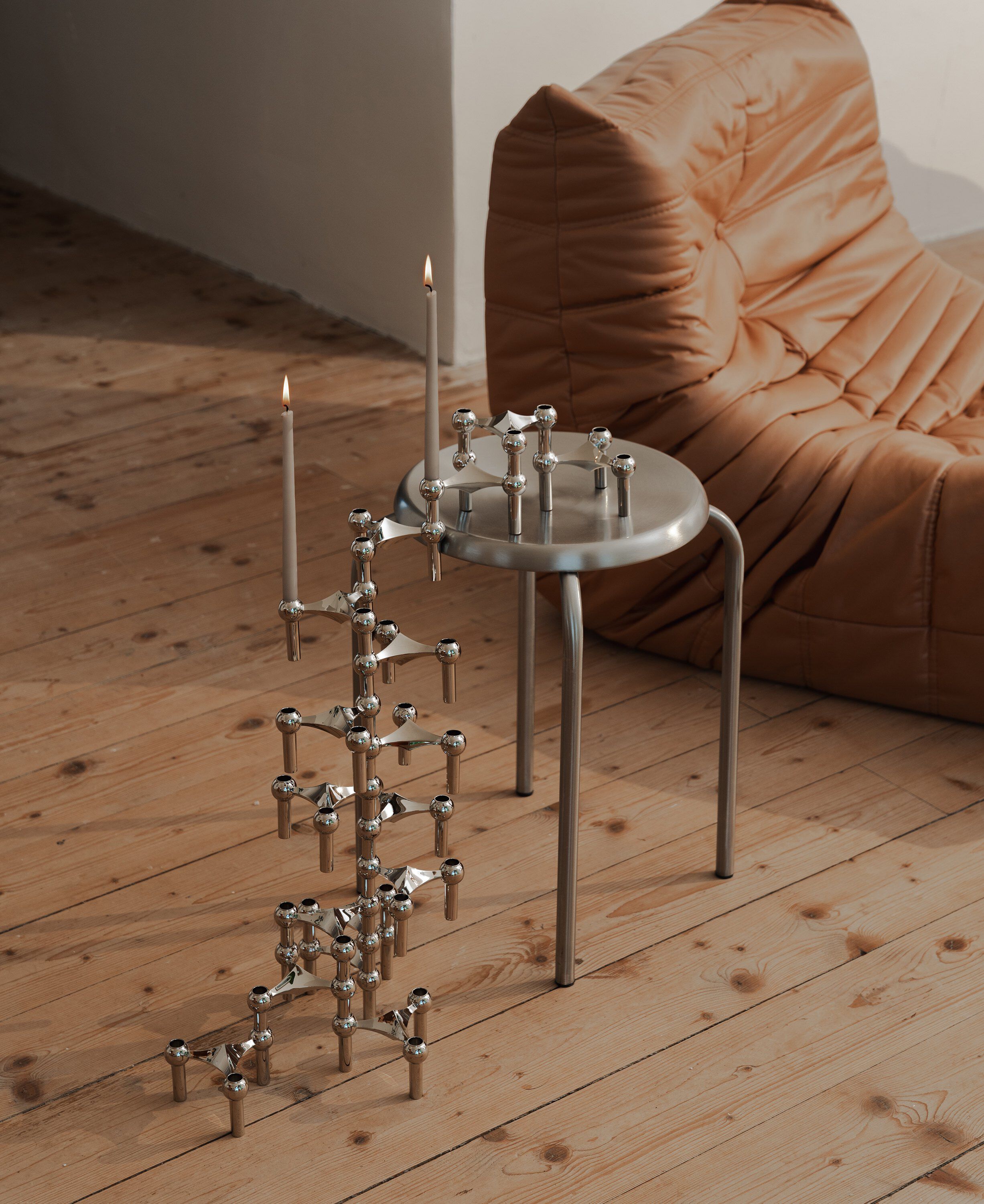 STOFF Nagel&reg; 3-pak lysestage krom