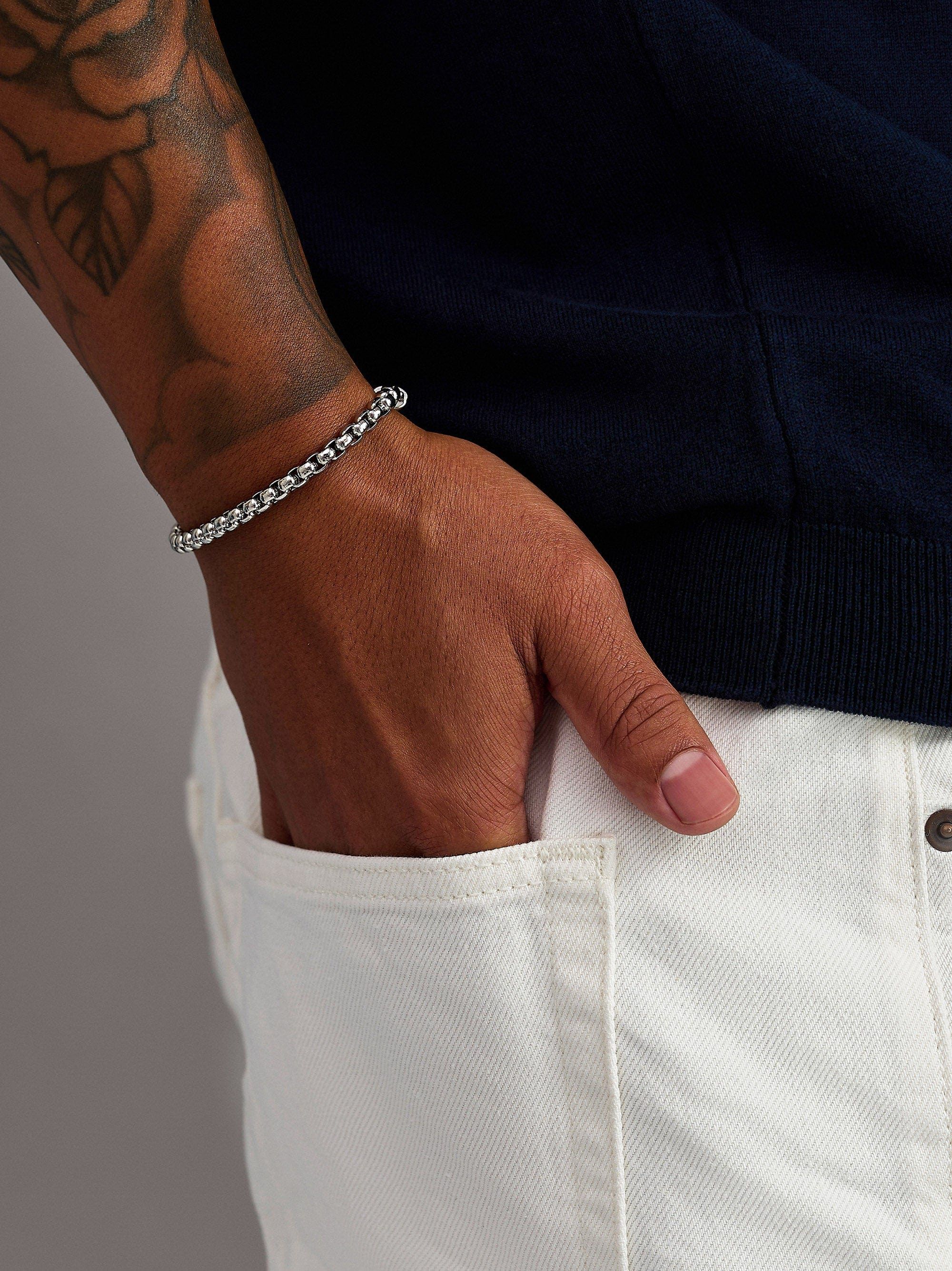 Silver Box Chain Bracelet