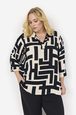 Curvy WA-ALVA 1 Bluse Sort