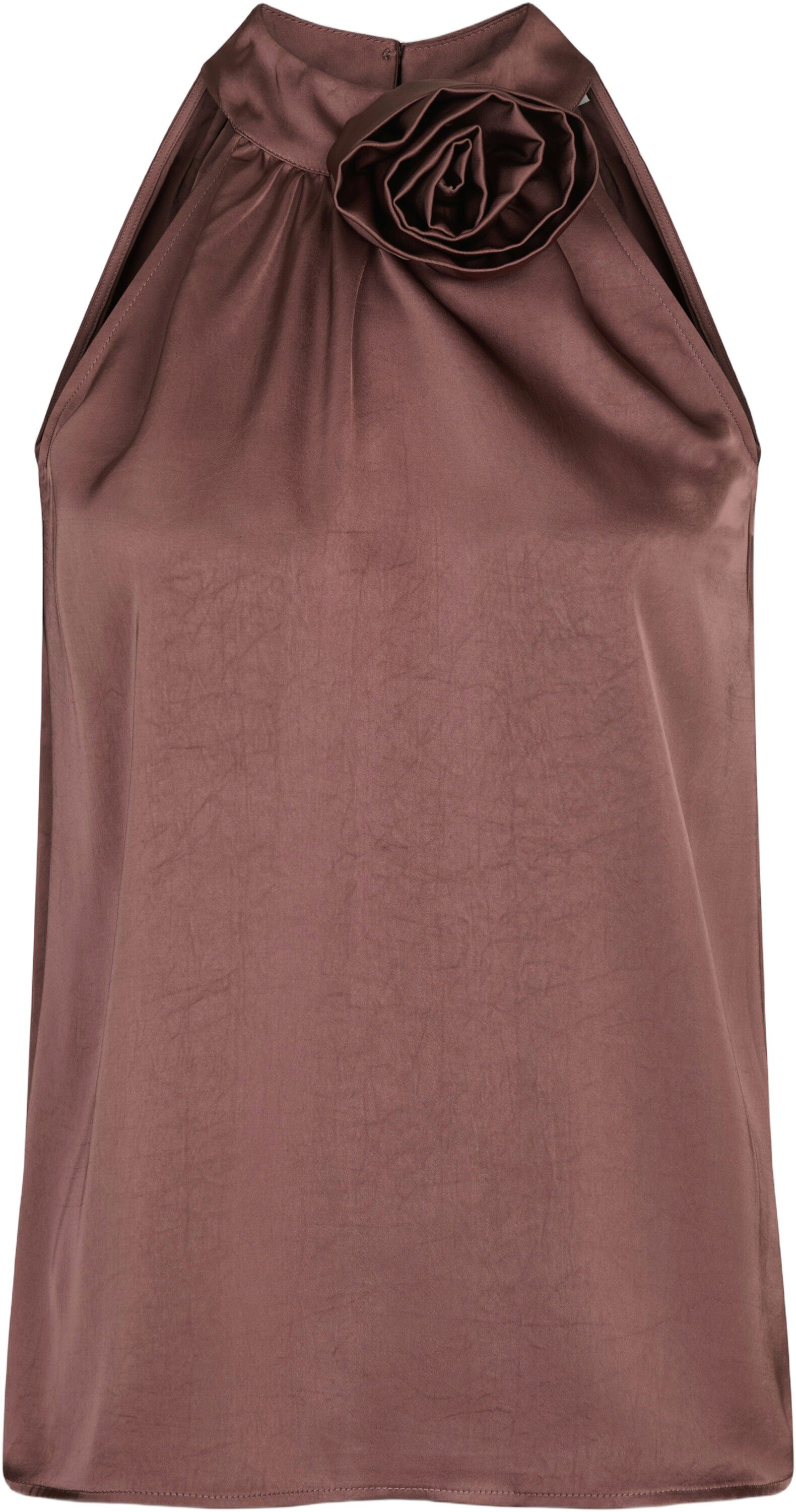 Rosette heavy Sateen Top