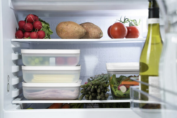 FRESH & SAVE Vakuum madkasse, semitransparent/grå, Str L