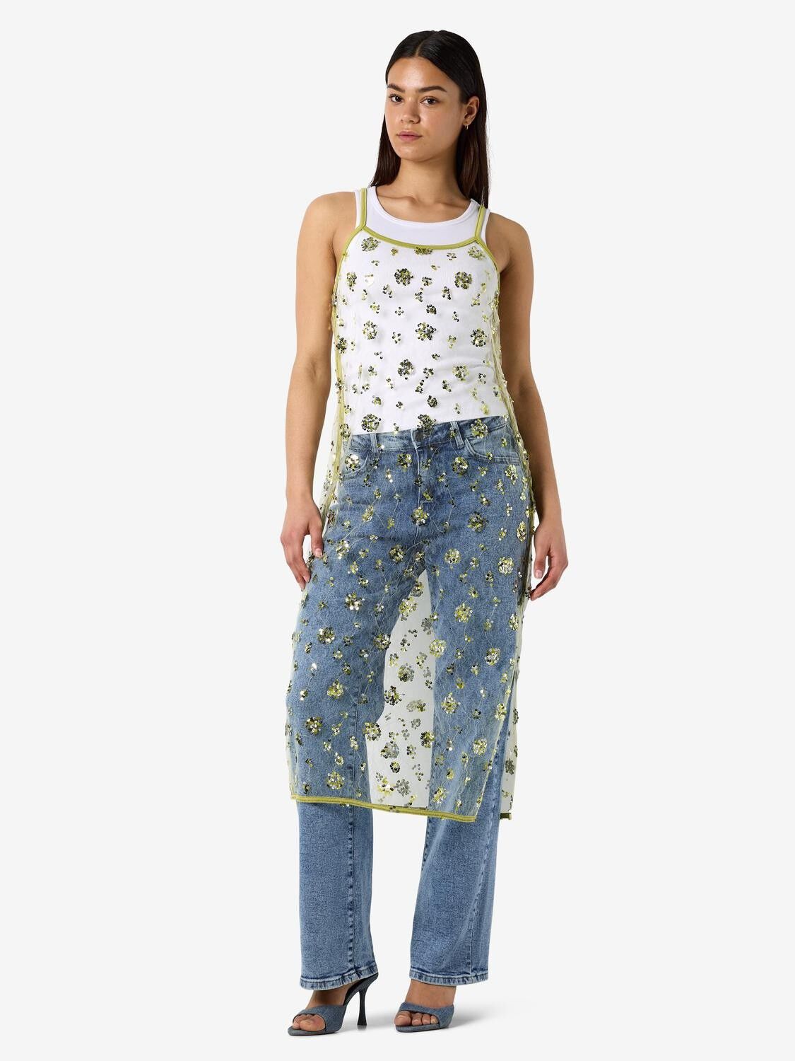 Nmzigga S/L Sequin Mesh Dress