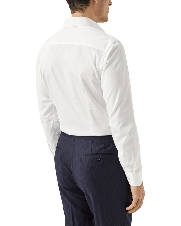 Slim Fit Light Blue Solid Elevated Twill Shirt