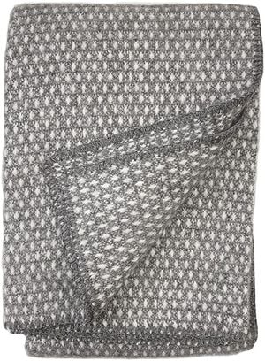 Dots ullpledd mørkegrå