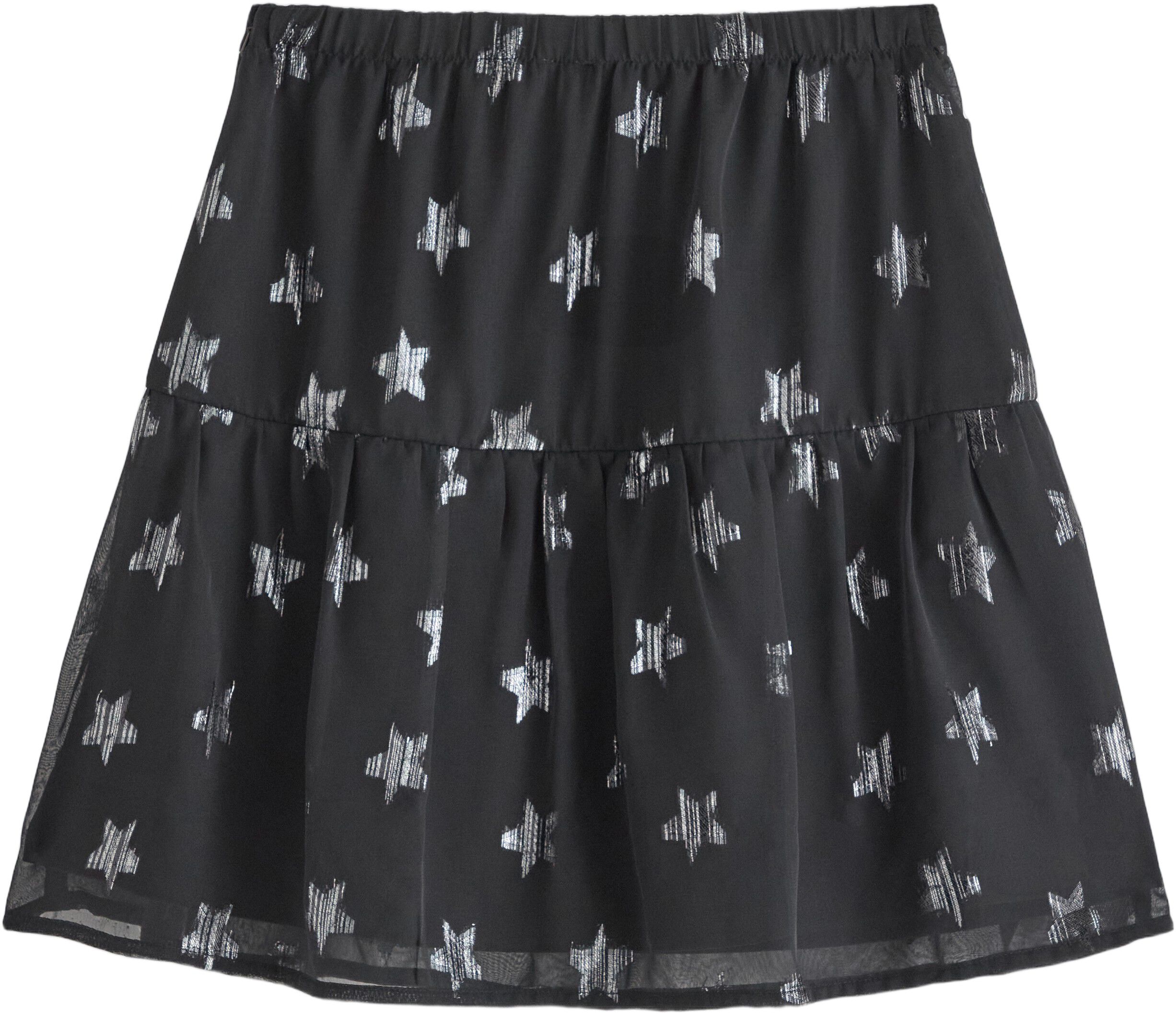 Lett skj&oslash;rt i chiffong med stjerner