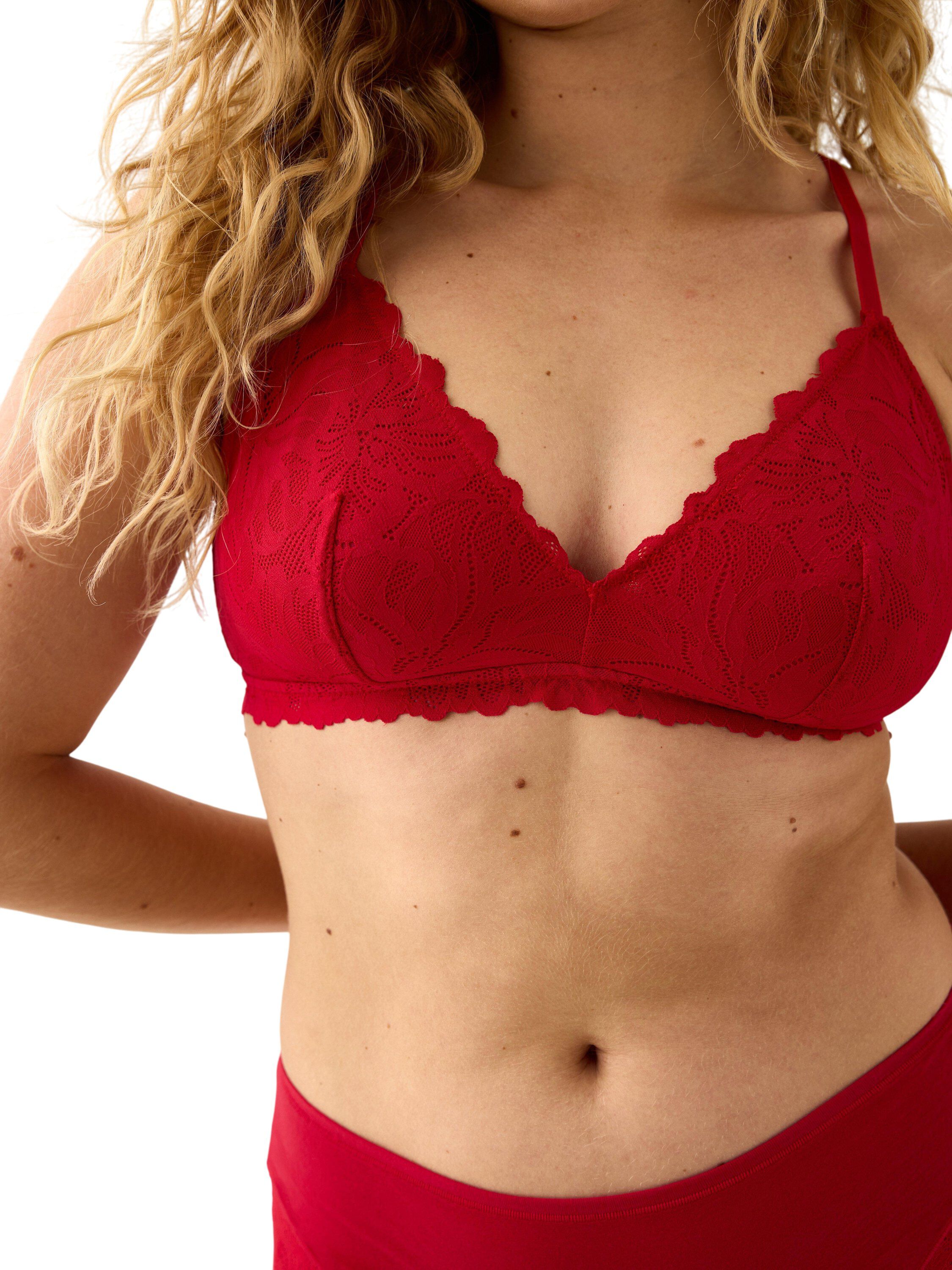 Superbl&oslash;d uvatteret bl&oslash;d bh med mes