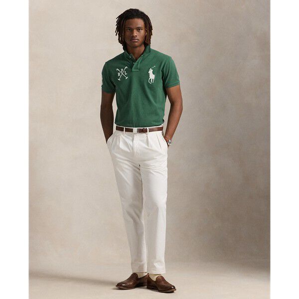 Custom Slim Fit Big Pony Mesh Polo Shirt