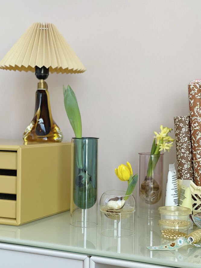 FLOWER TUBE, TALL TUBE, CYAN, 65200C