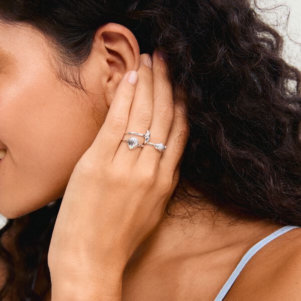 BREEZE rings 3-in-1 set silver-plated