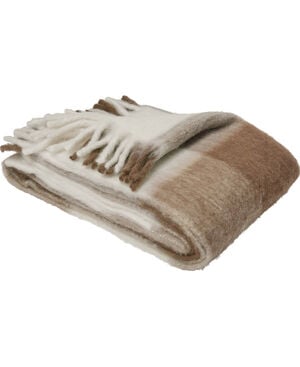Medium fluffy pledd, check