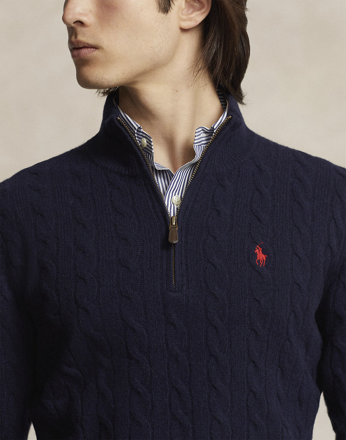 Cable-Knit Wool-Cashmere Sweater