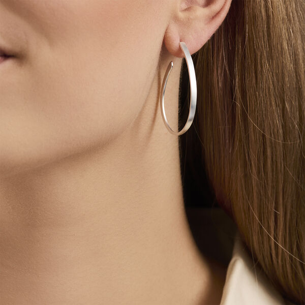 Oval creoles size 35 mm