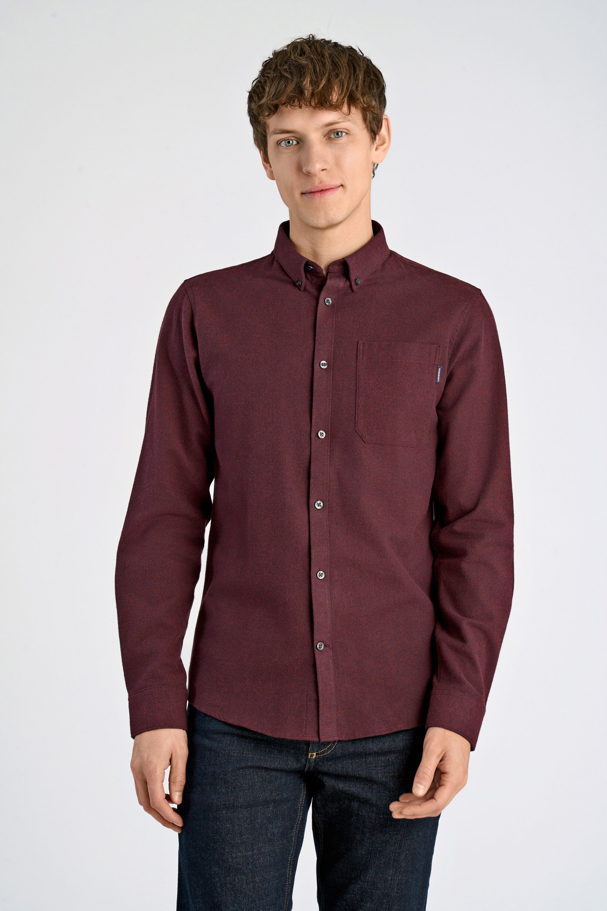 Brushed twill shirt L/S