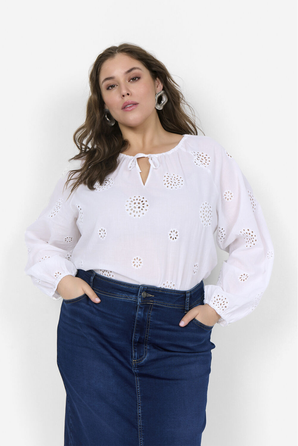 Curvy WA-GIT 1 Bluse Hvid