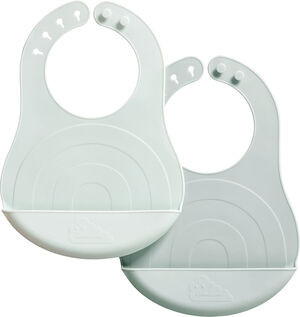 Silicone Bibs Rainbow, Blue Mix, 2-pack