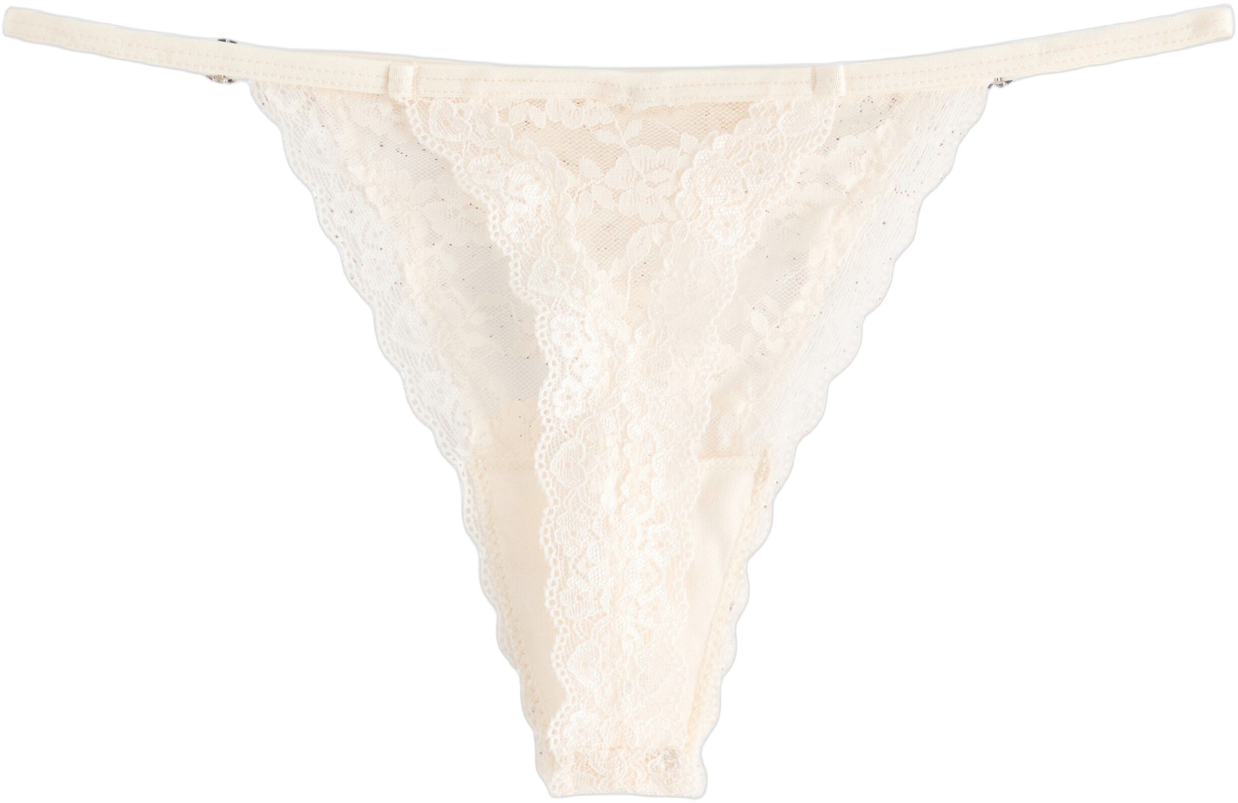 Stringtrosor i spets med en liten s