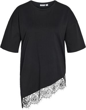 NMEASY LACE DETAIL S/S T-SHIRT /TNT