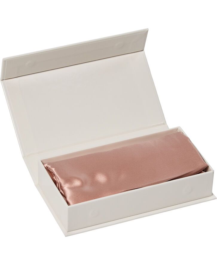 Silke pudebetræk med lynlås, 100 % morbærsilke, 60x63 cm, rosa