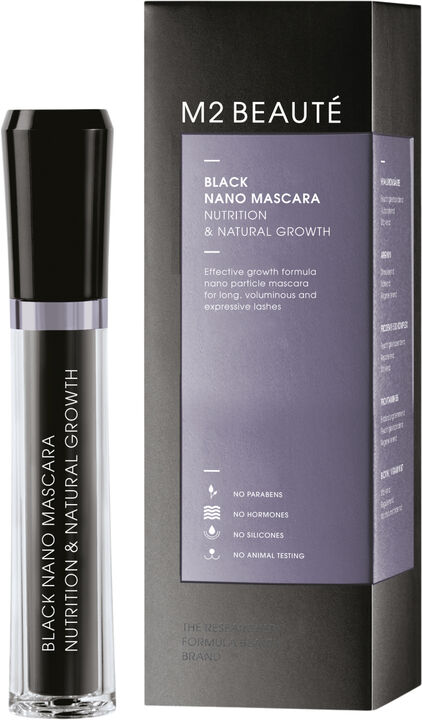M2 BEAUTÉ Black Nano Mascara Nutrition & Natural Growth