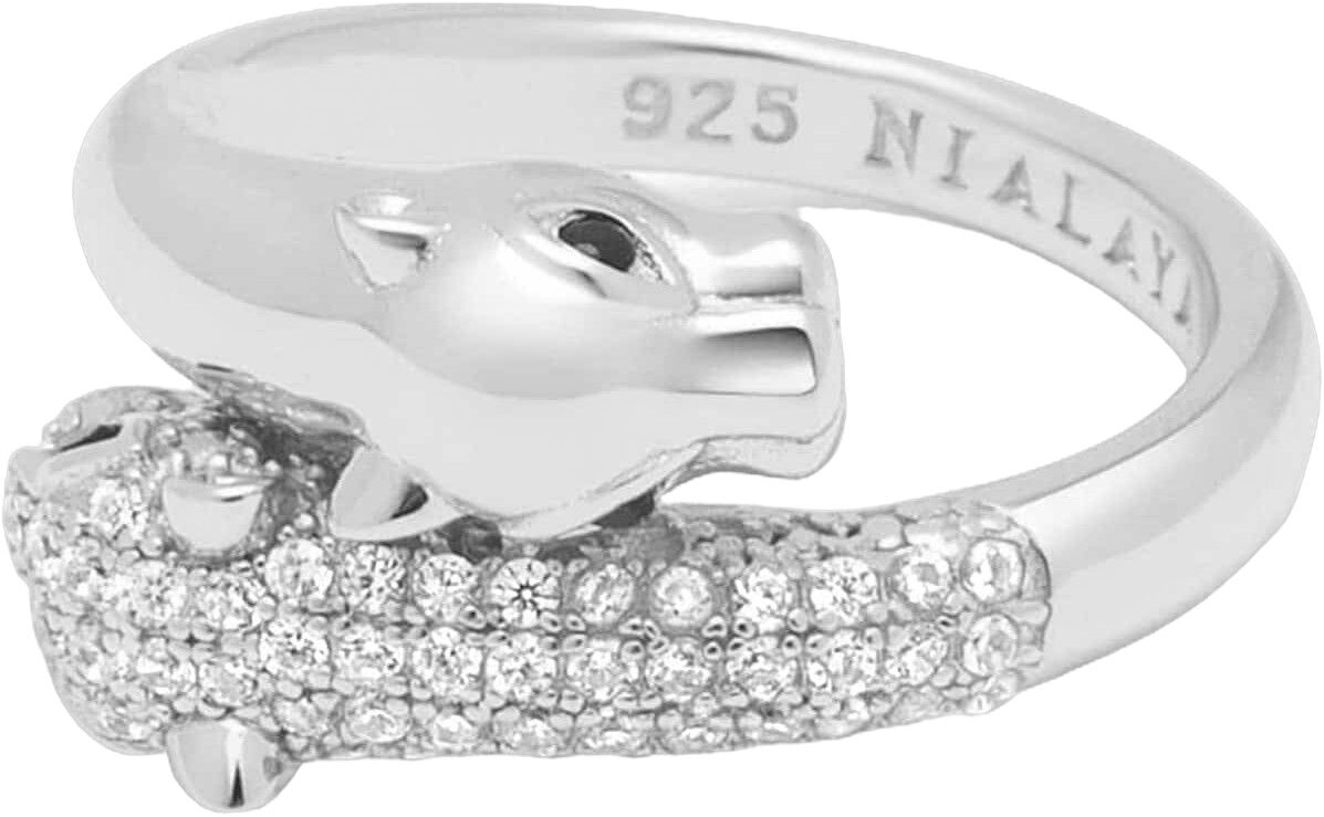 Twisted Sterling Silver Panther Ring