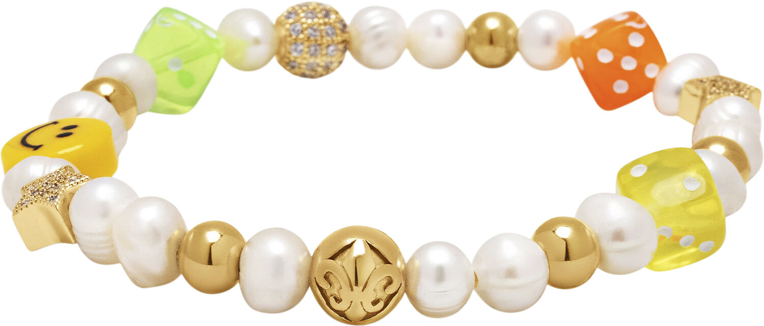 Men's Pair of Dice Pearl Bracelet