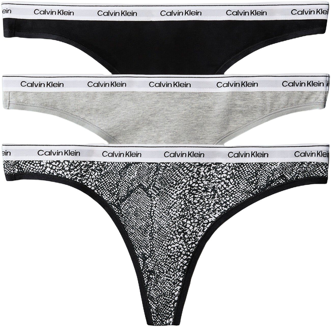 3 Pack Low Rise Thongs - Icon Logo