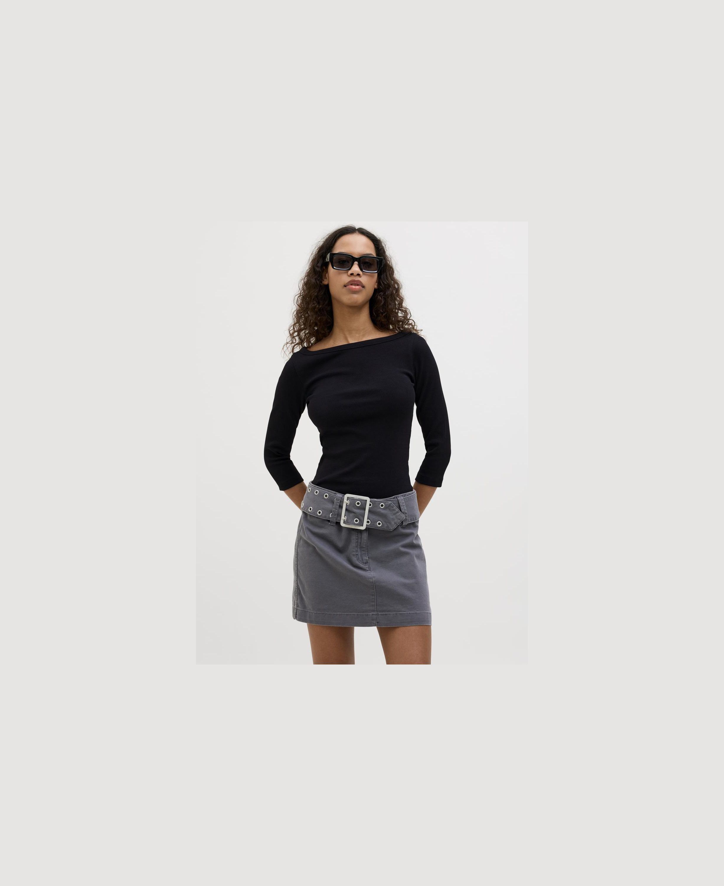 Jxfifi Str 3/4 Boatneck Top Jrs Noos
