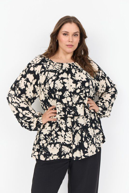 Curvy WA-SAPHINA 1 Bluse Sort