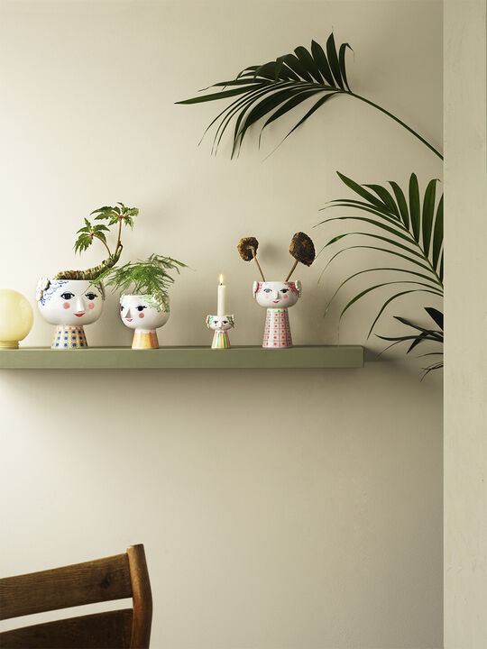 Eva Urtepotteskjuler blå Ø21 cm