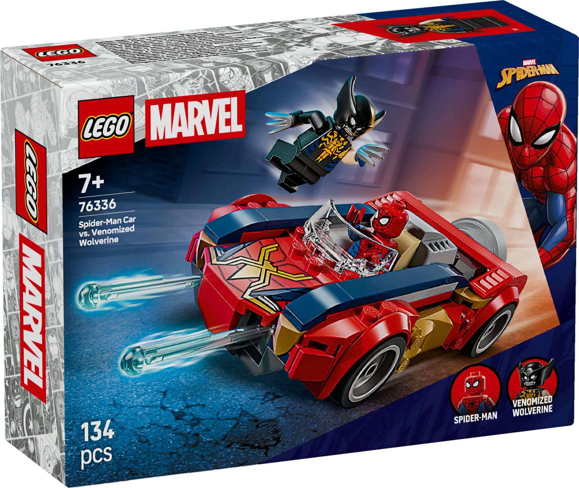 Spider-Man-bil mod venomiseret Wolverine 76336