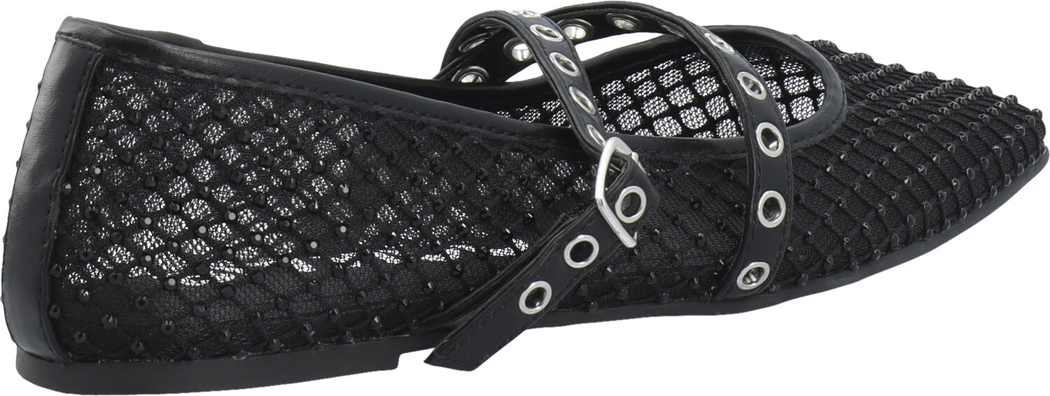 BIAROSE Karr&eacute; Cross Mary Jane Rhinestone Mesh