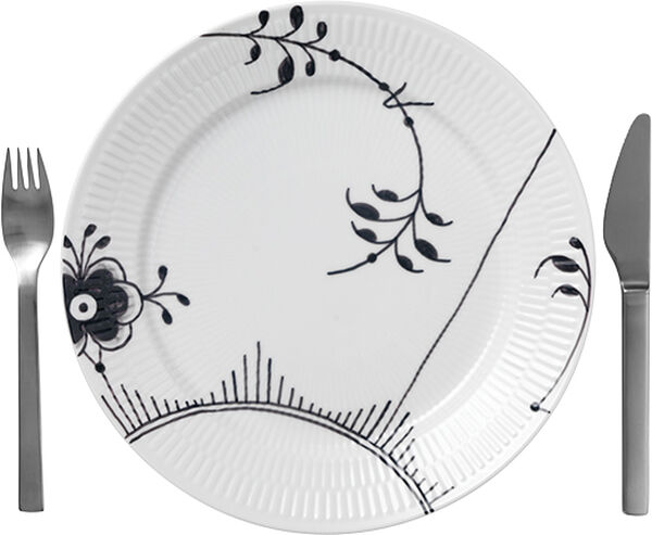 Sort Mega Riflet 27 cm. tallerken