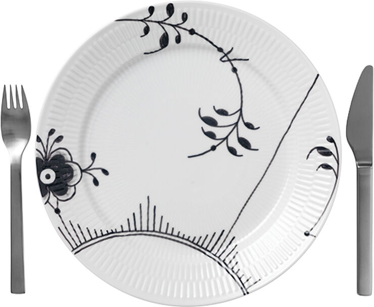 Sort Mega Riflet 27 cm. tallerken