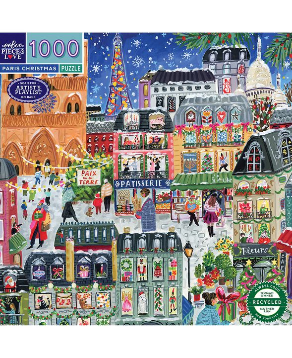 eeBoo - Puslespil 1000 brk - Paris Christmas