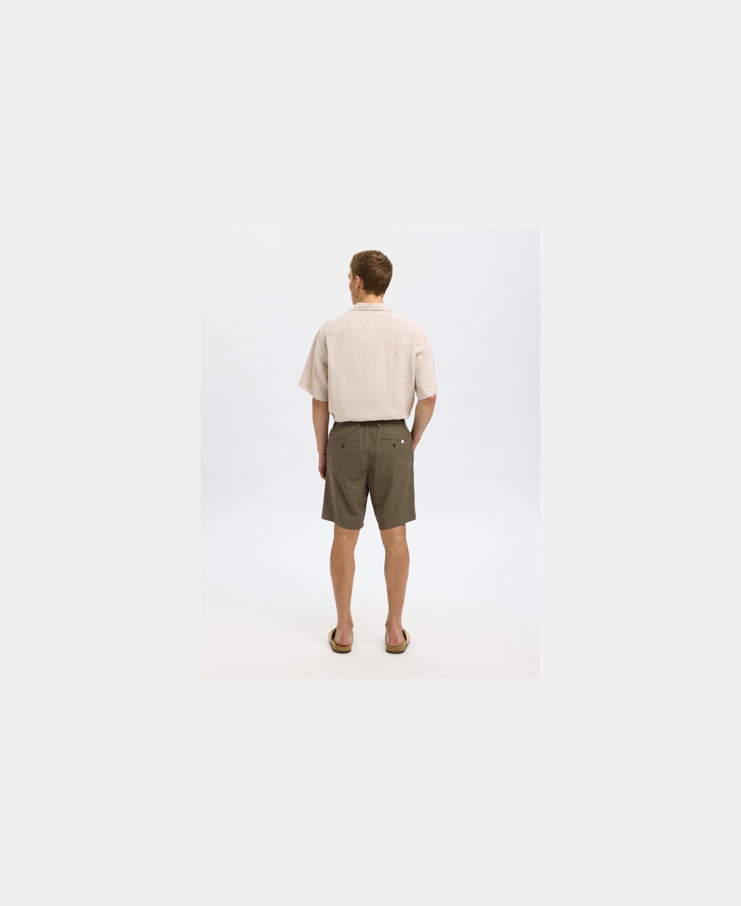 Slhregular-Brody Linen Bld Shorts Noos