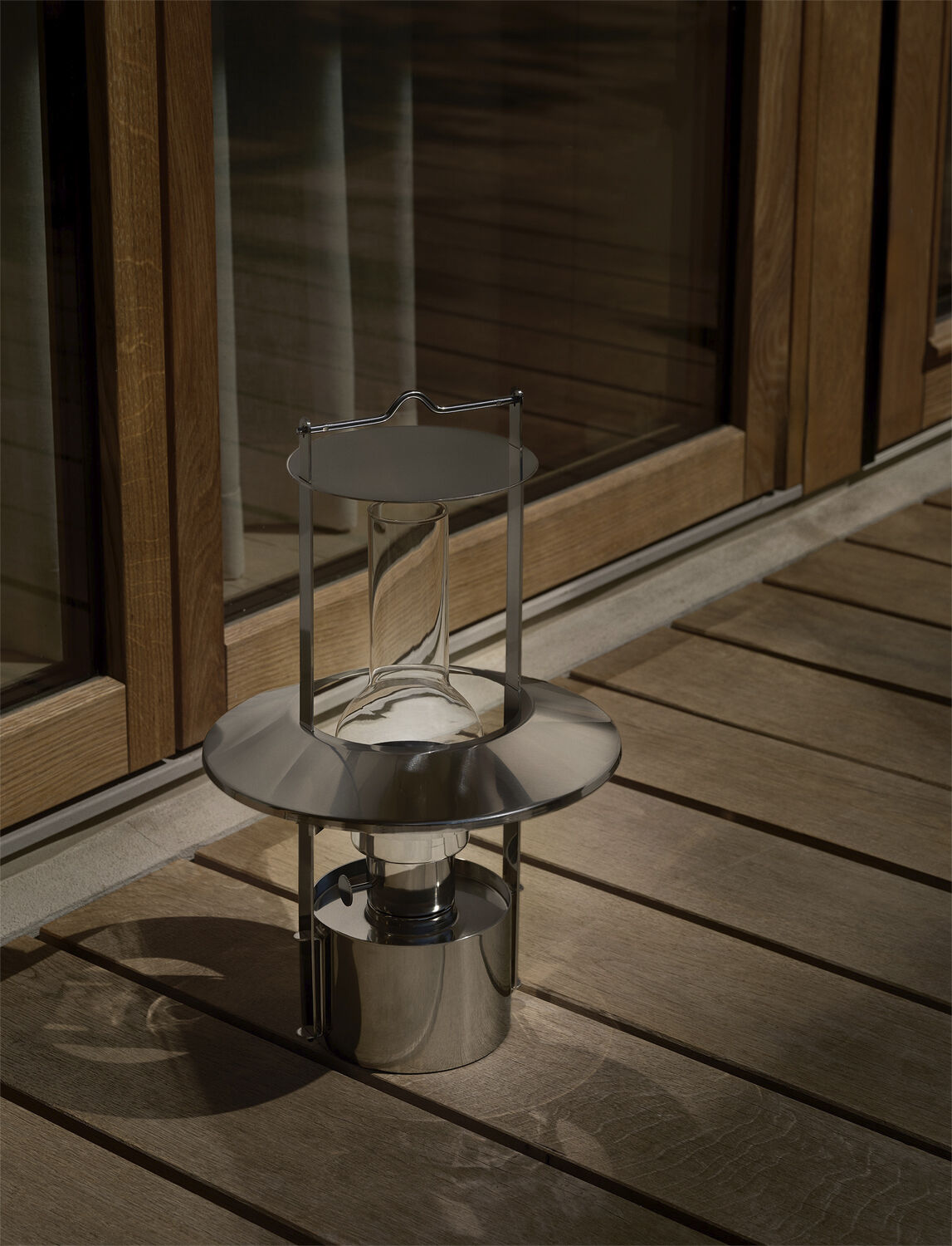 EM portable LED skipslampe H 43 cm steel