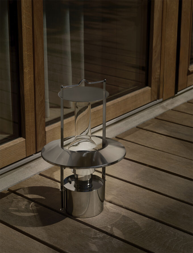 EM portable LED skipslampe H 43 cm steel