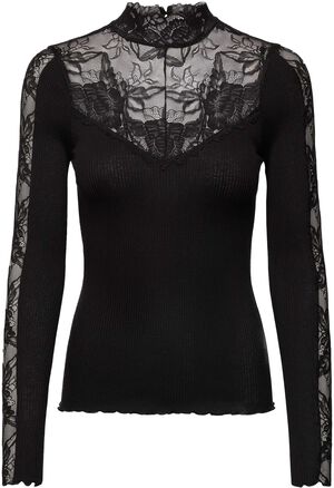 RWBeatha Silk LS Lace T-neck T-shirt