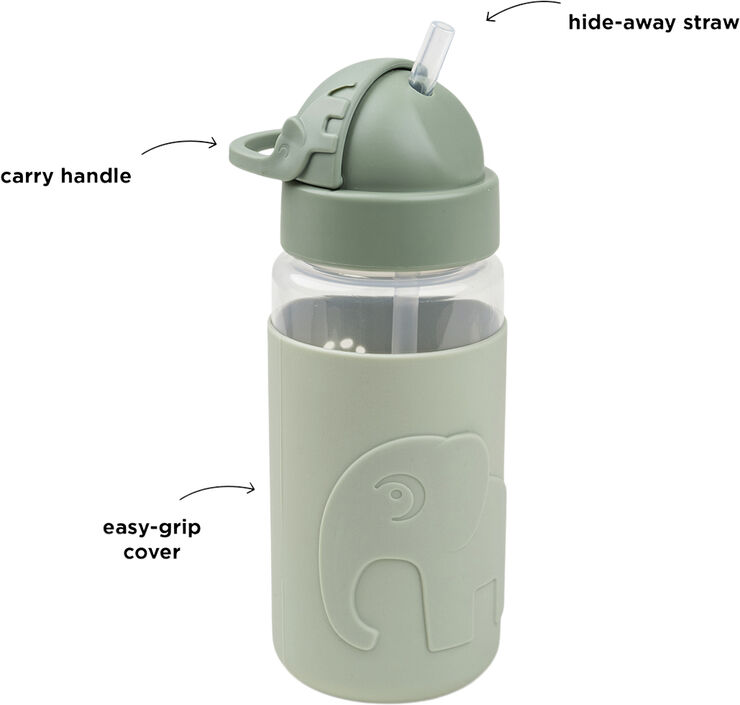 Easy-grip drikkedunk m/ sugerør Elphee Grøn