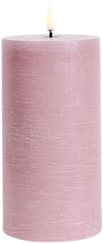 LED pillar candle, Dusty rose