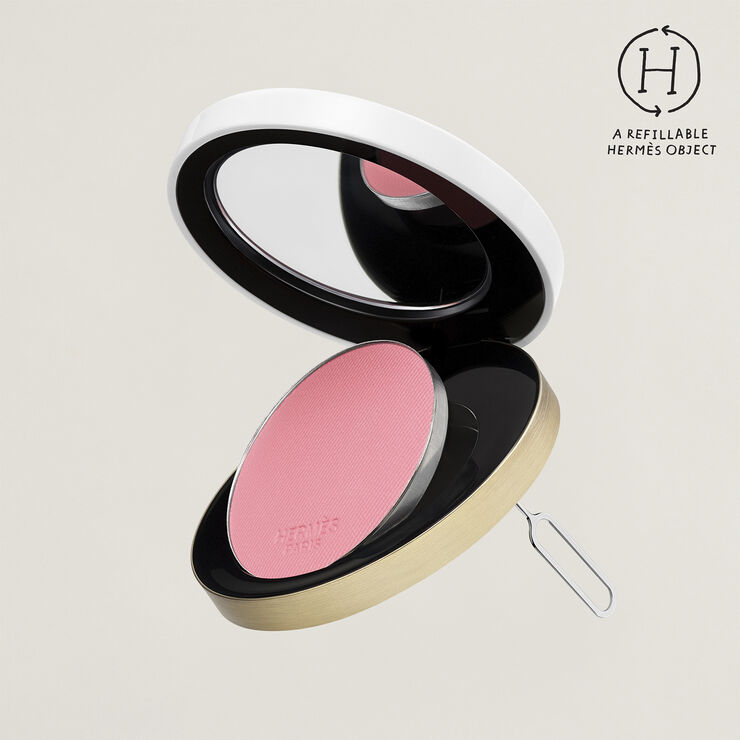 Rose Hermès, silky blush powder refill, Rose Abricot