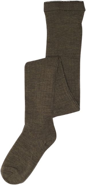 Wool rib tights
