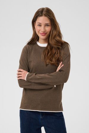 MilaSZ LS Contrast Pullover